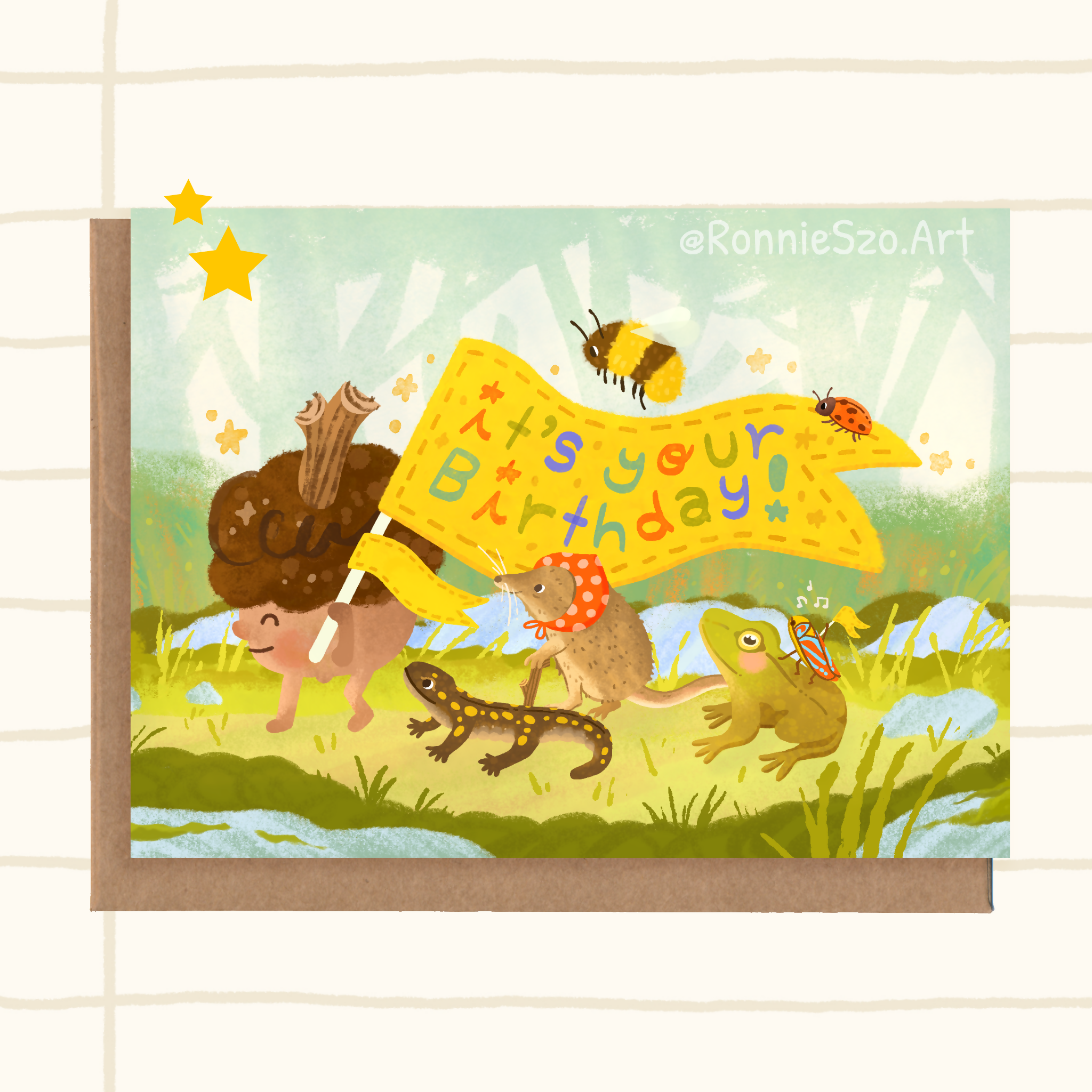 Happy Birthday Critters Greeting Card