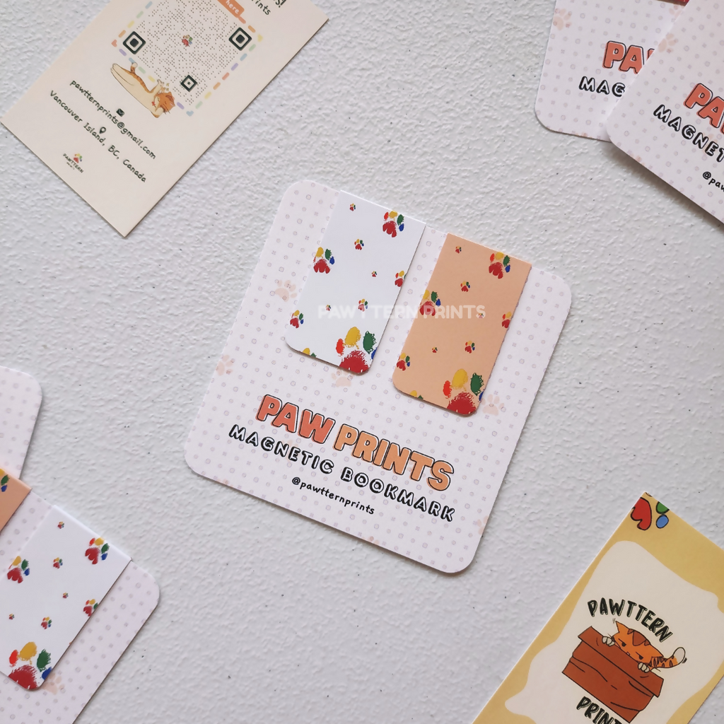 Paw Print Magnetic Bookmark