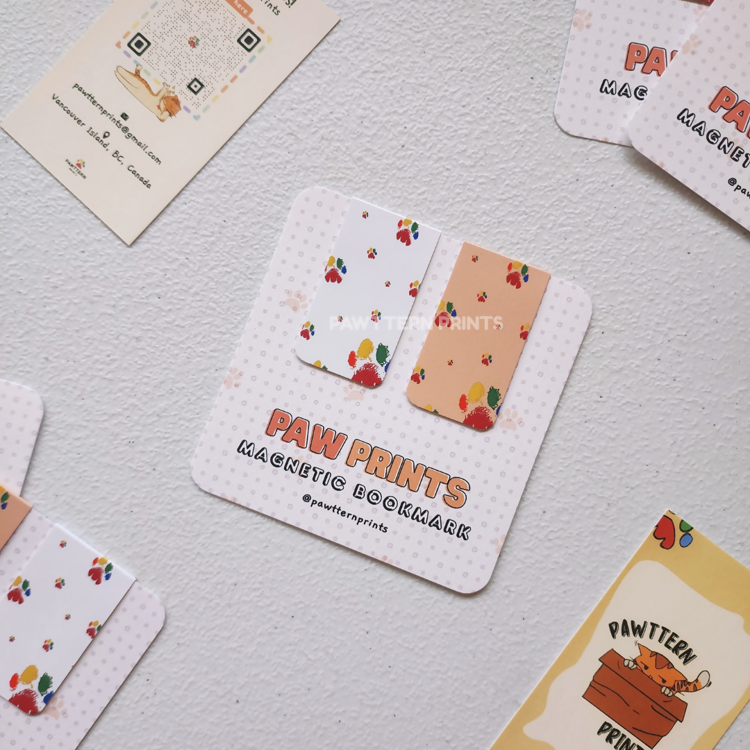 Paw Print Magnetic Bookmark