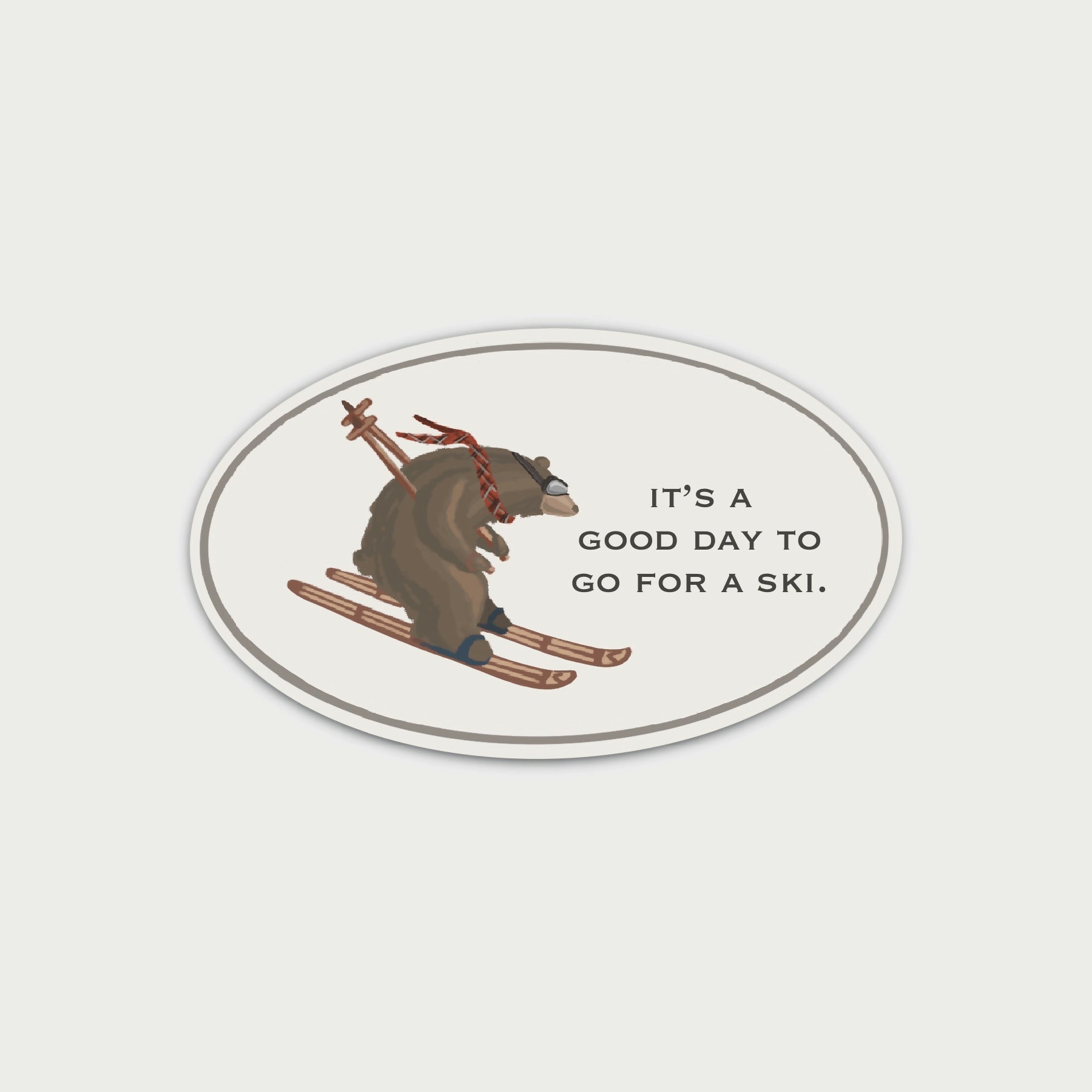 Go for a Ski Sticker