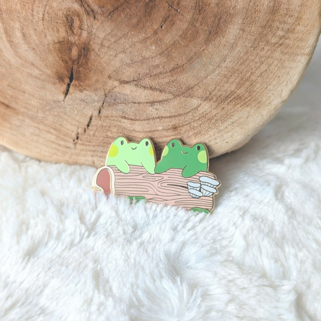 Frogs in Love Enamel Pin
