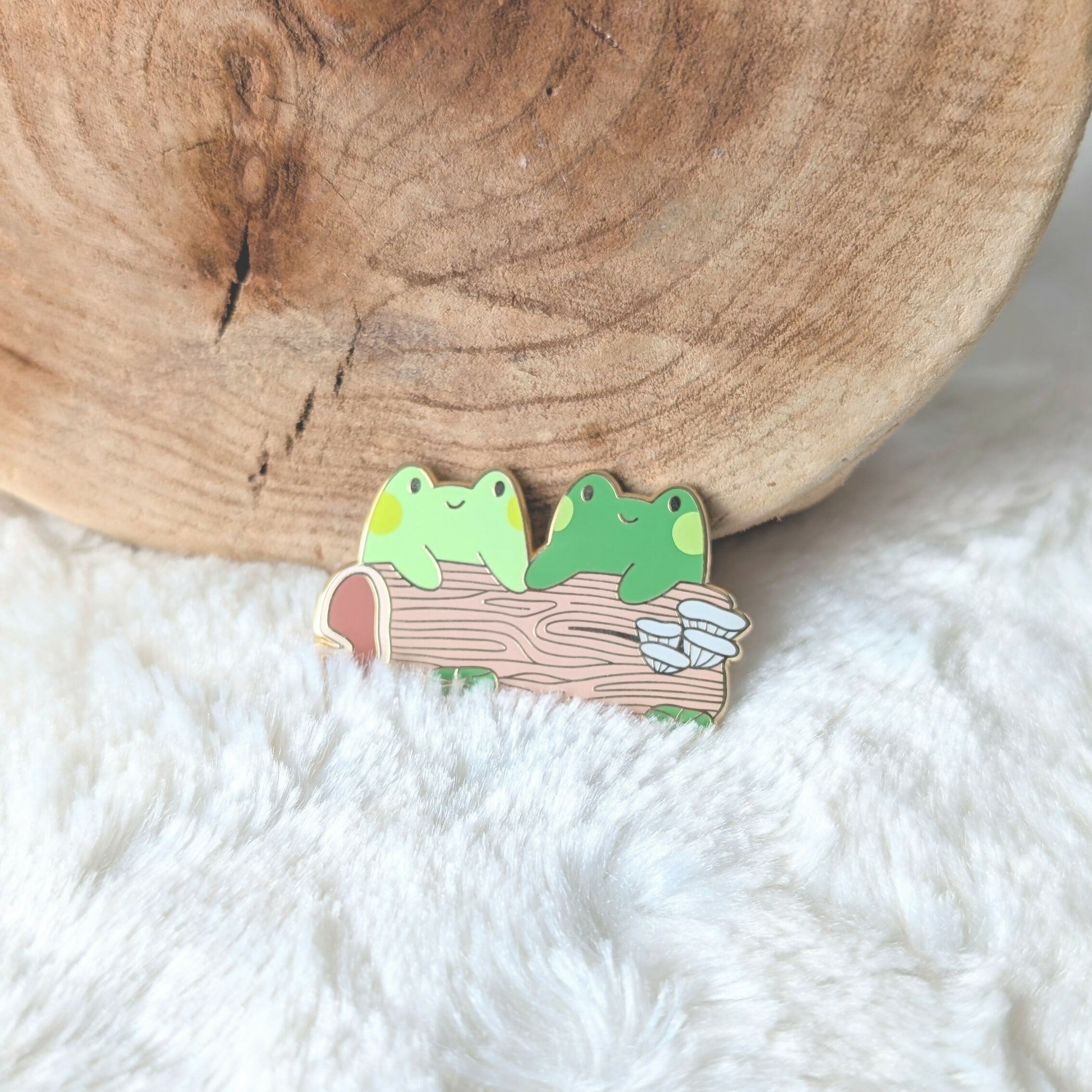 Frogs in Love Enamel Pin