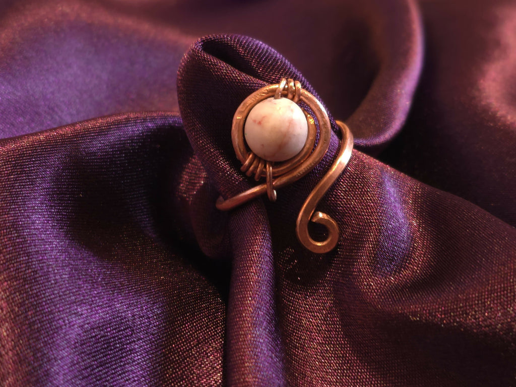 Pink Opal Copper Ring