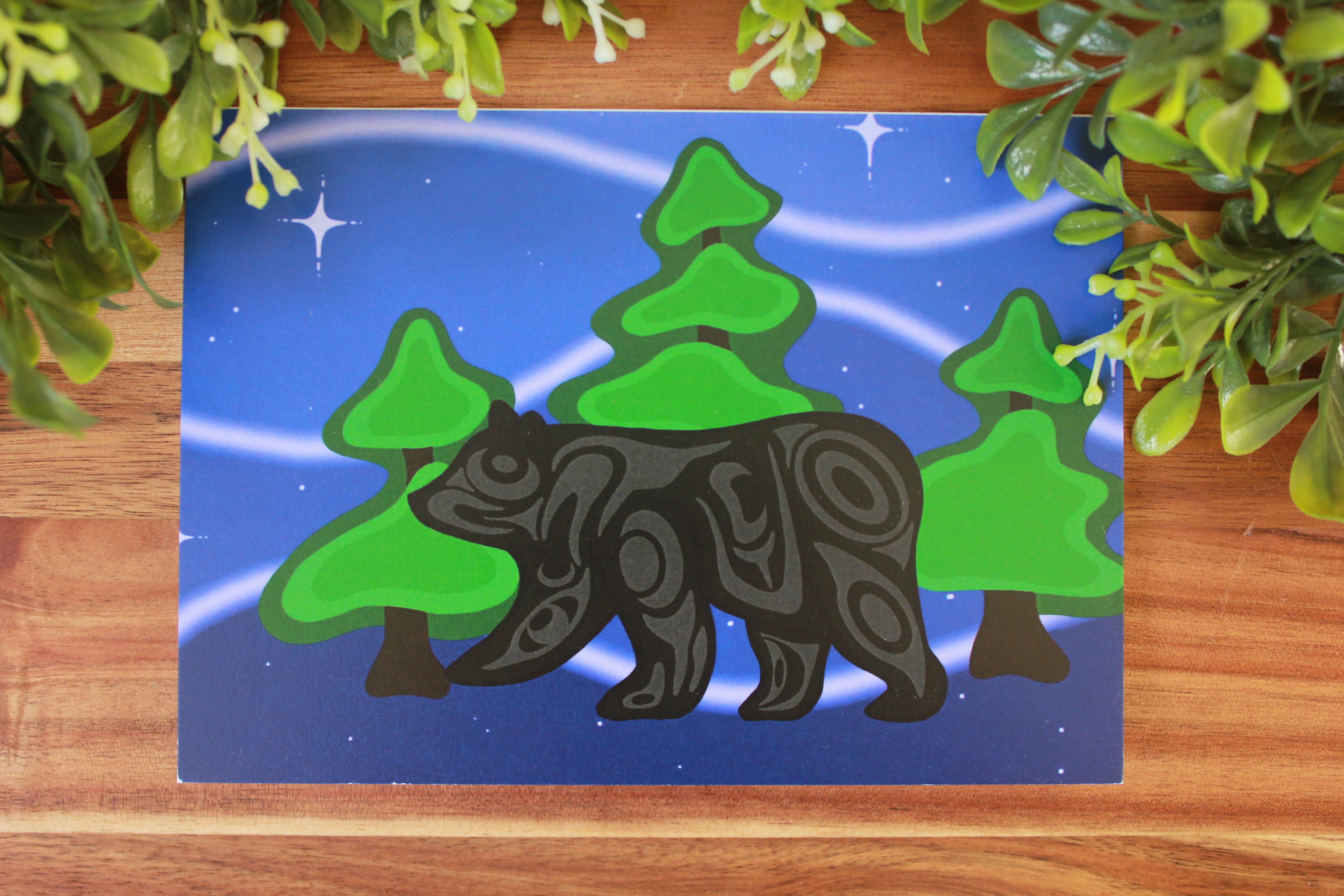 Bear and Starry Night Greeting Card