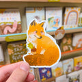 Fox and Acorn Sticker