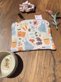 Handmade Quilted Zipper Pouch - Gardening