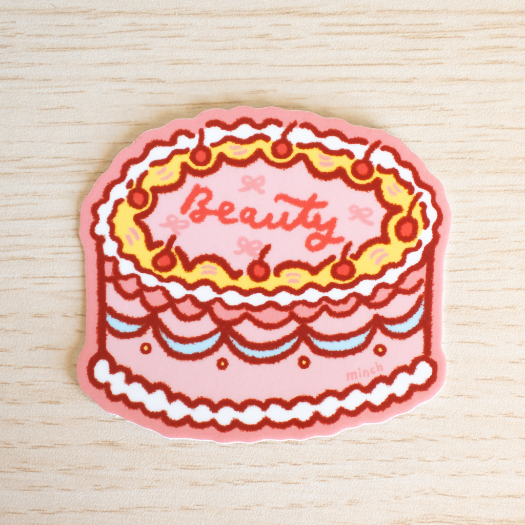 Beauty Cake Die Cut Sticker