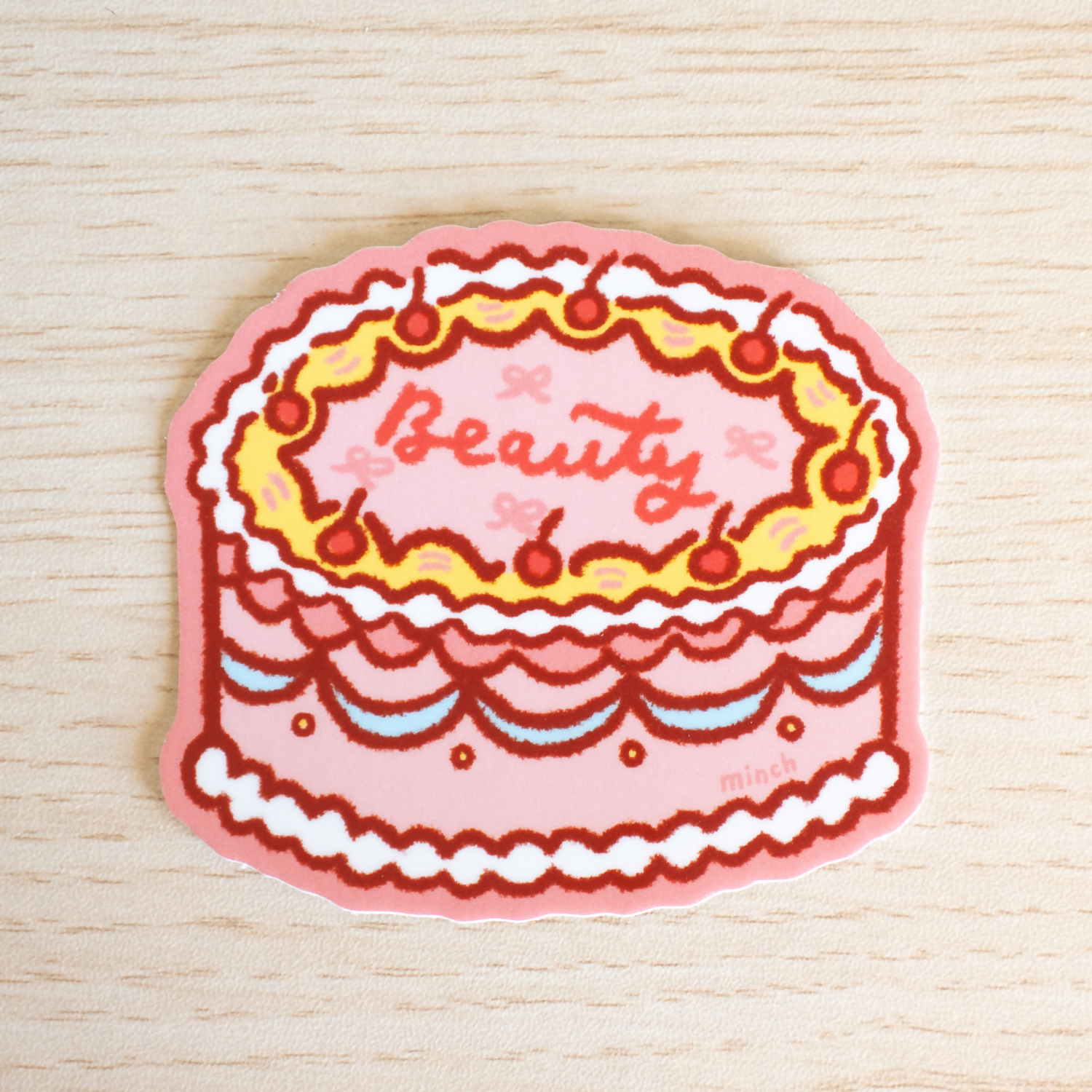 Beauty Cake Die Cut Sticker