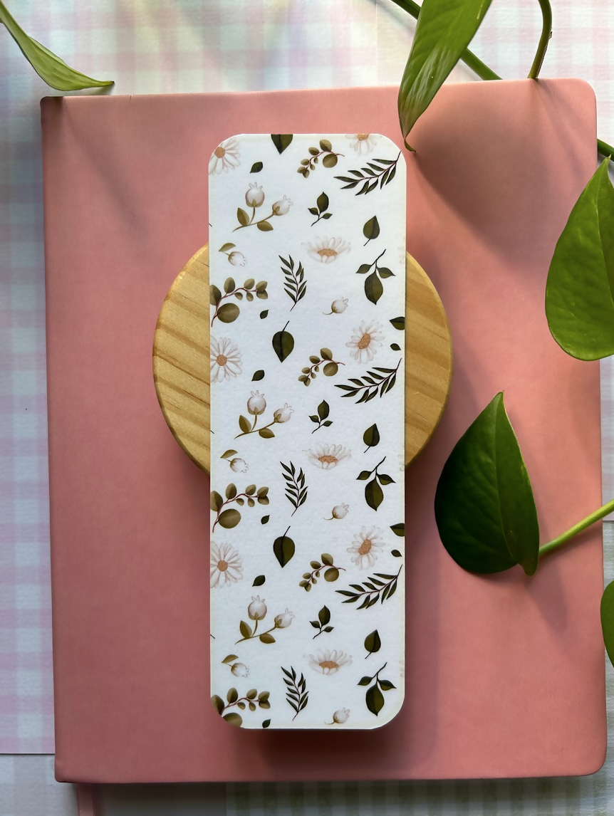 White Flowers Bookmarks