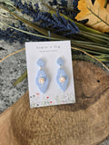 Blue Floral Earrings
