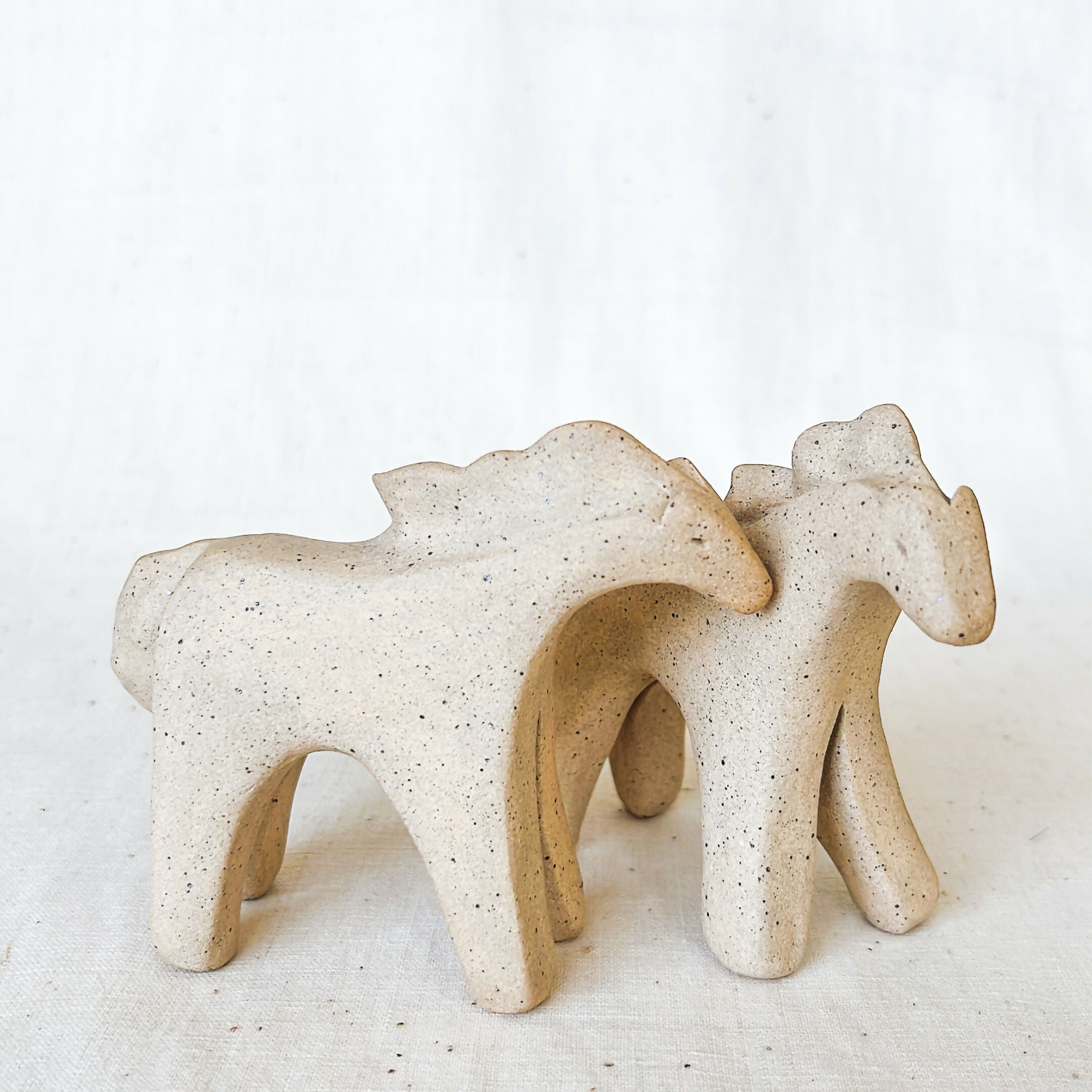 Handcrafted Ceramic Twin Ponies