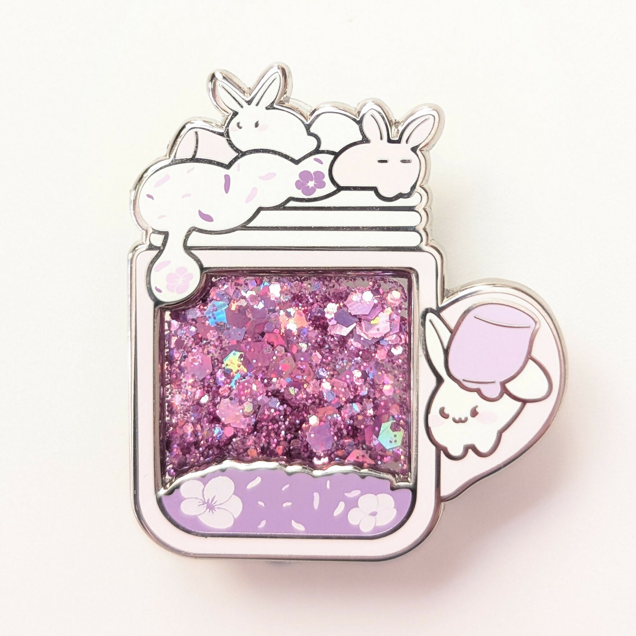 Liquid Glitter Enamel Pin