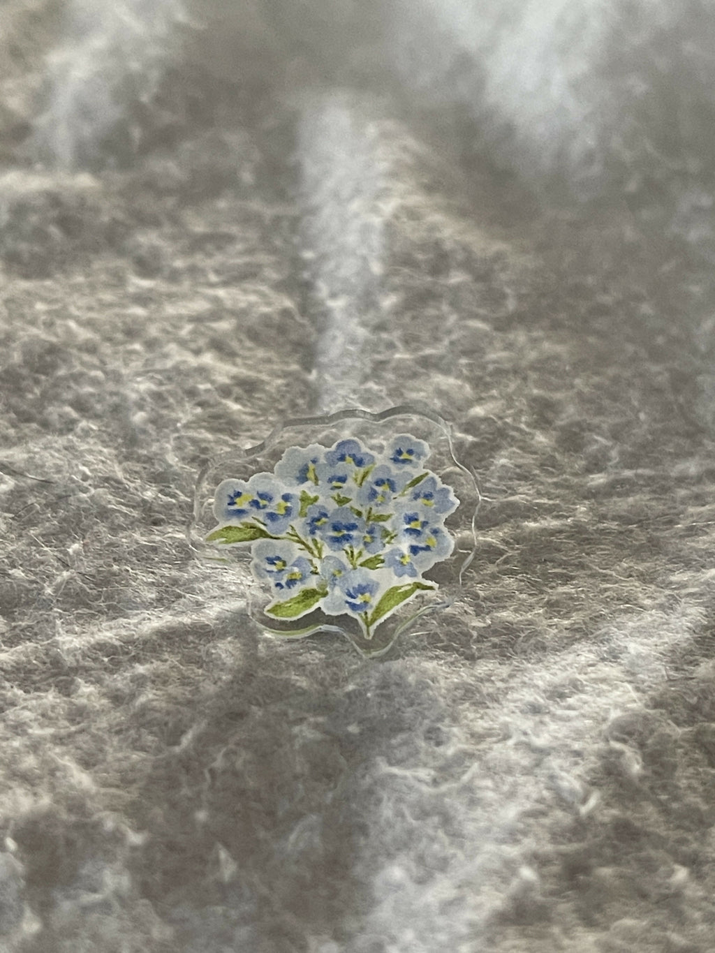 Acrylic Pins (hand drawn designs) - Forget Me Not