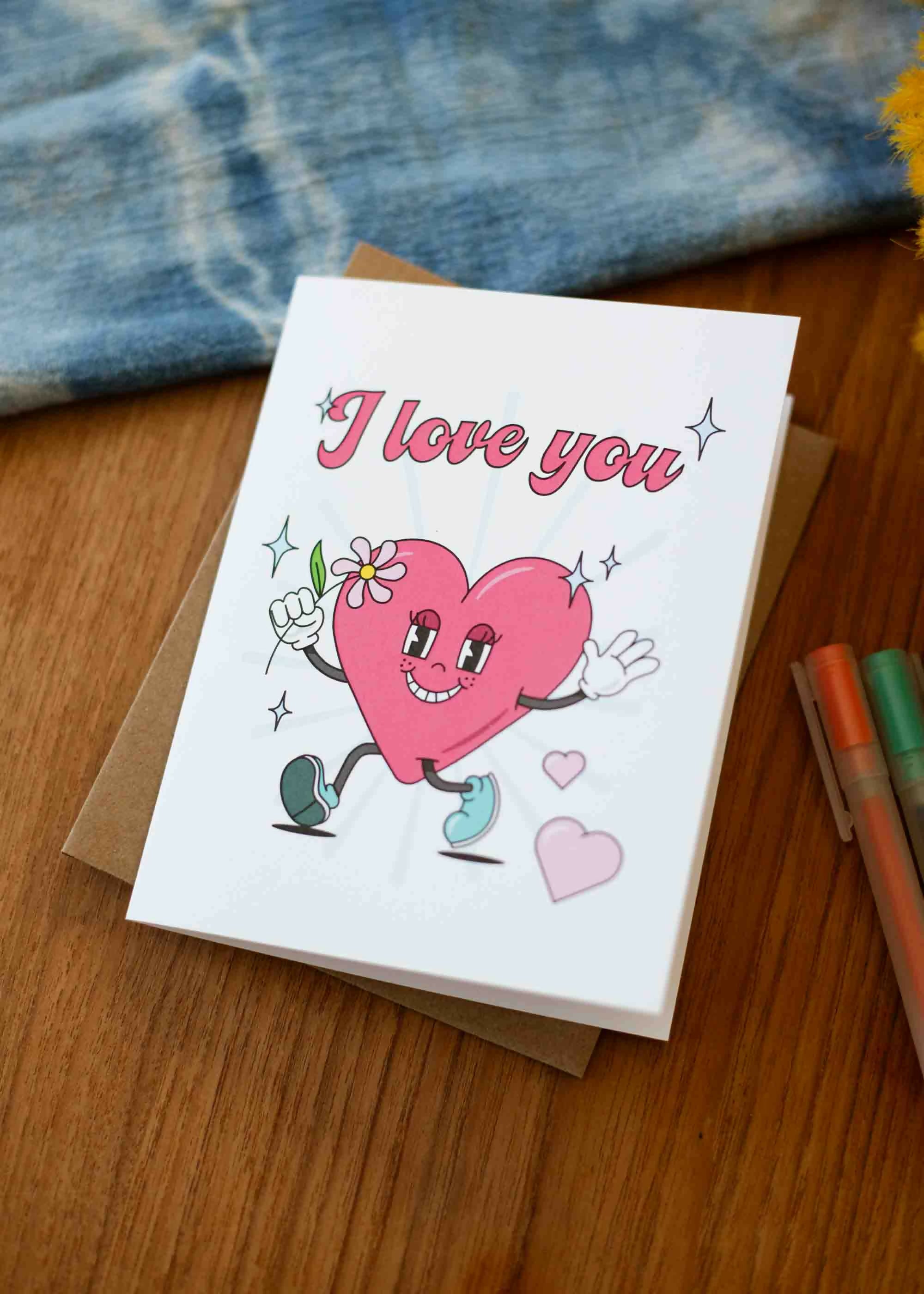 Card - Heart Cartoon
