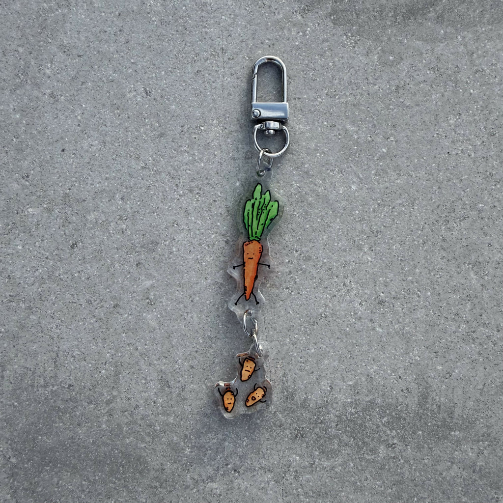 Big and Baby Carrot Keychain