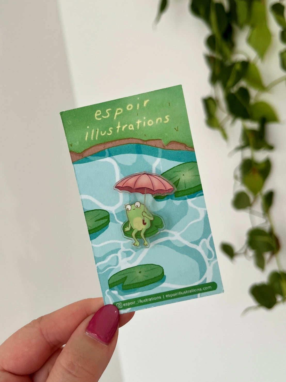 Acrylic Frog Pin