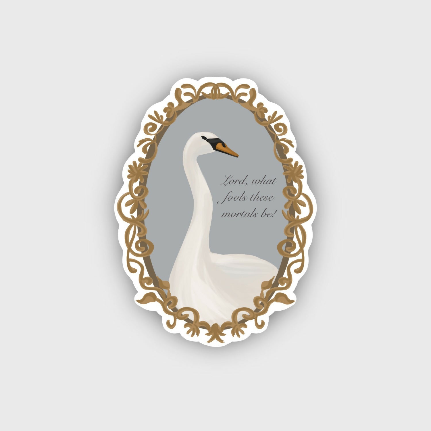 Midsummer Swan Sticker
