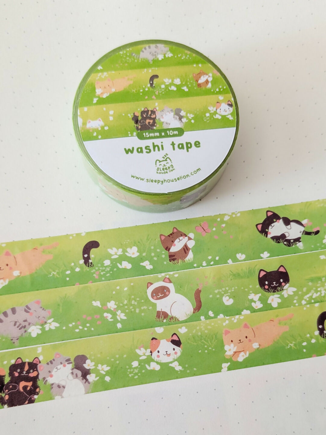 Kitties Touching Grass Washi Tape