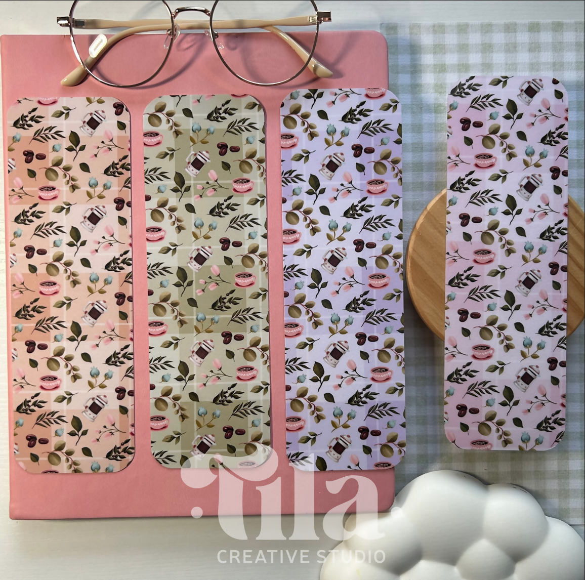 Coffee Blooming Bookmarks