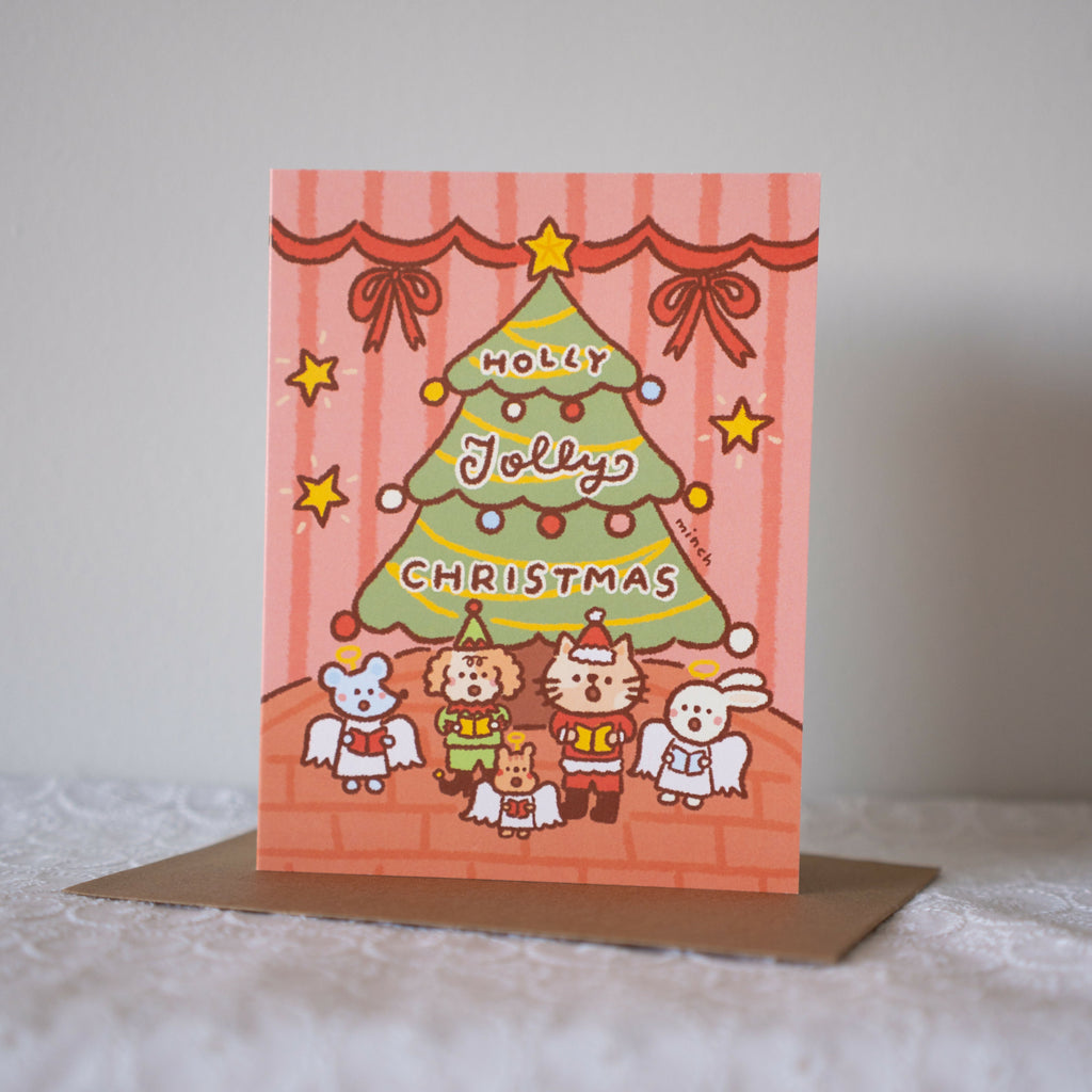Holly Jolly Christmas Greeting Card