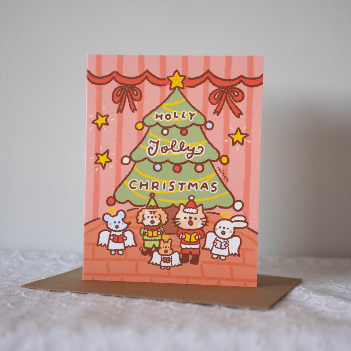 Holly Jolly Christmas Greeting Card