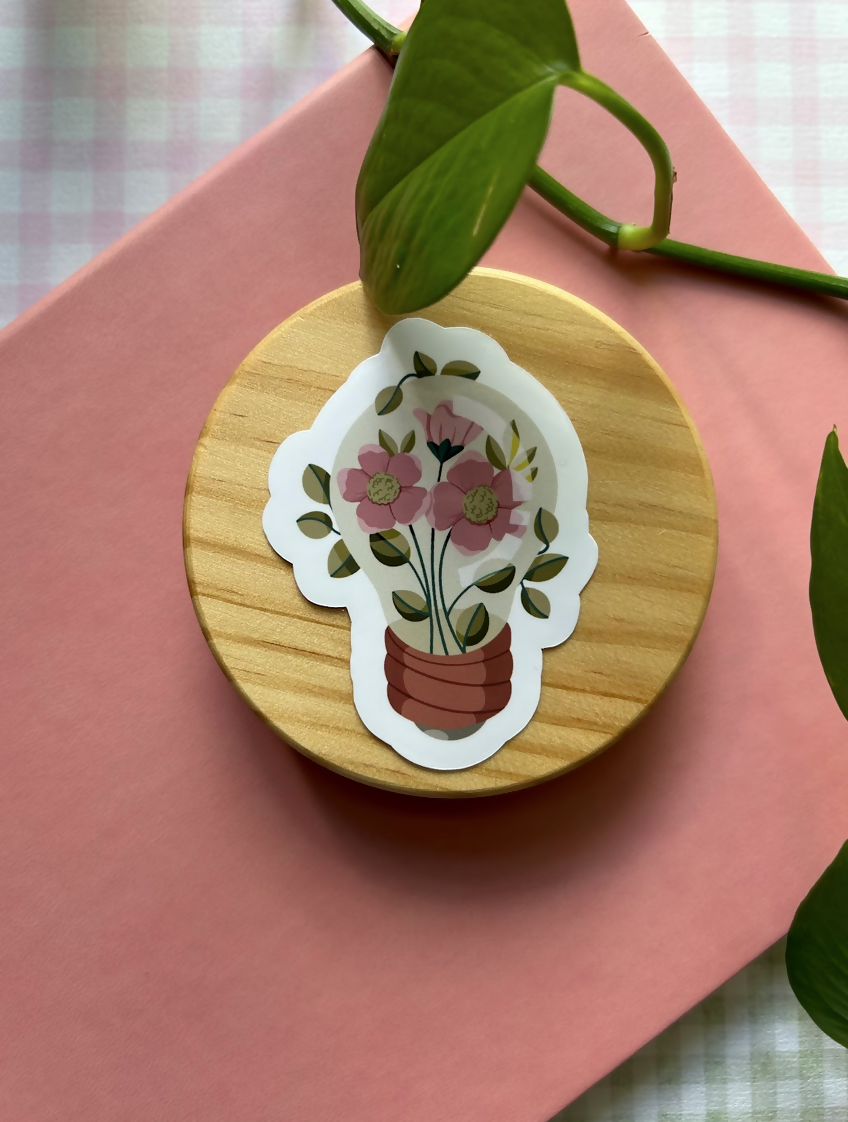 Floral Light Bulb Sticker
