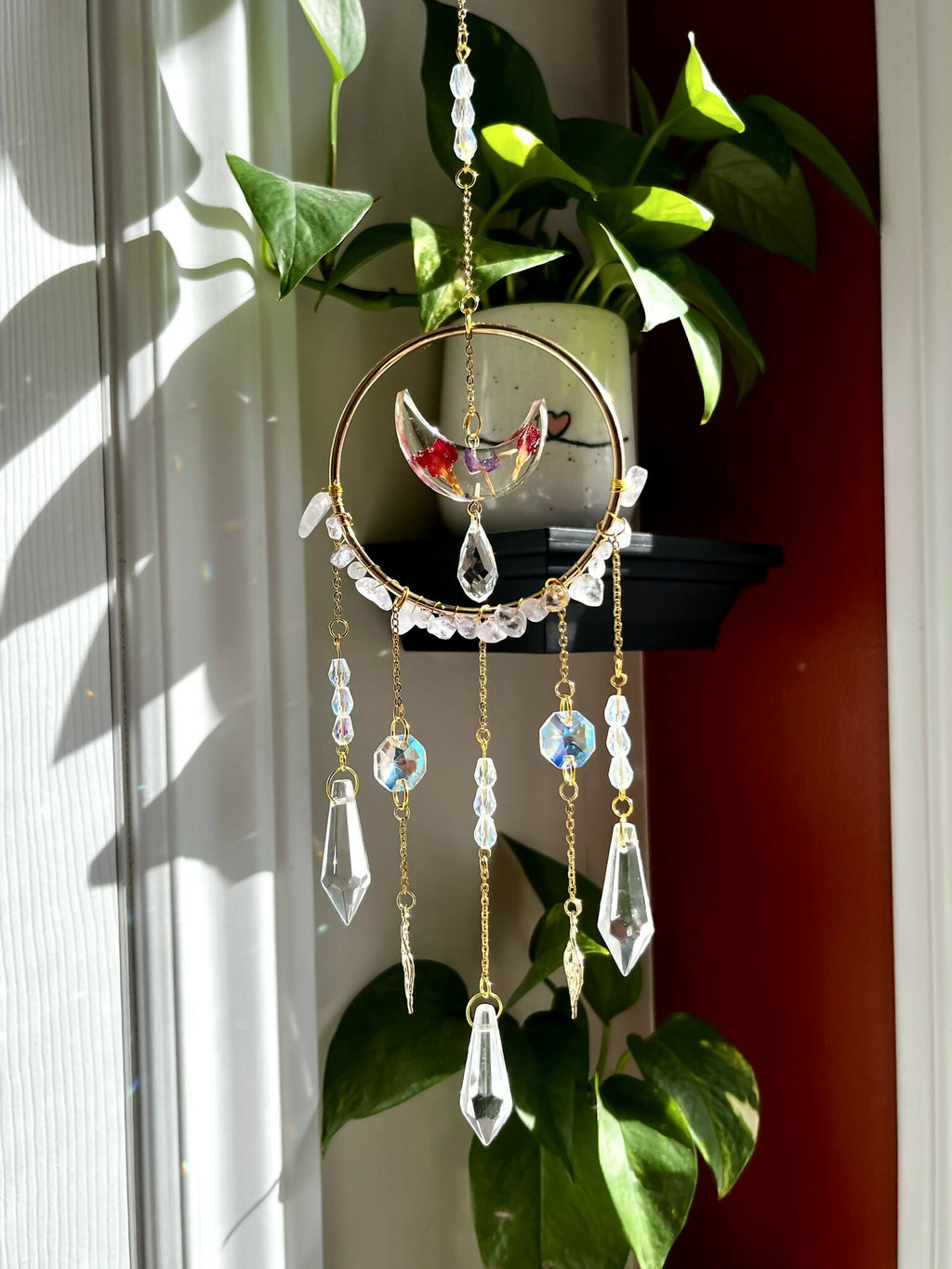 Pressed Flower Petals Suncatcher