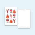 Lobster, Bag of Oranges, & Soup Can Postcard
