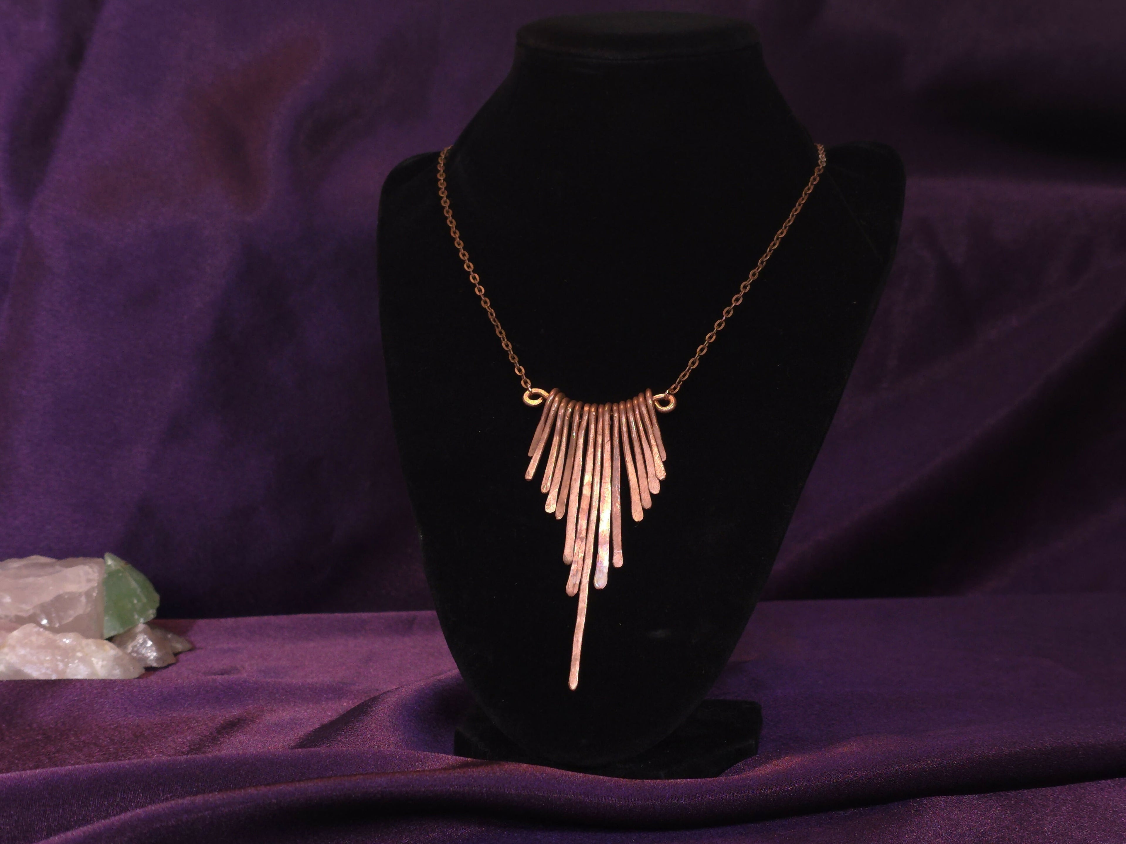Cascading Copper Fringe Necklace