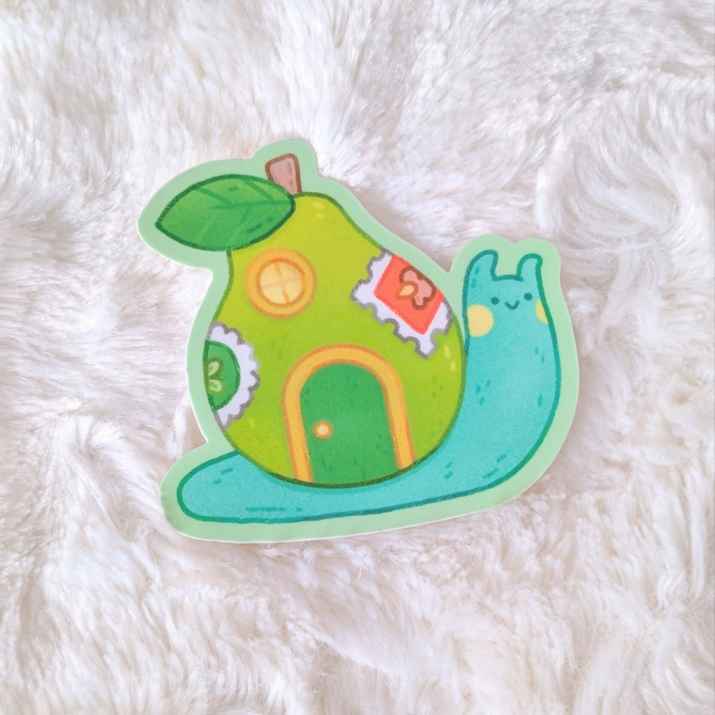 Pear Snail Vinyl Sticker