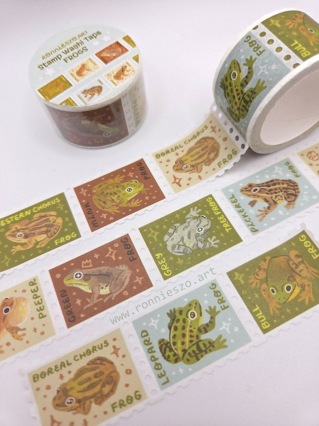 10 Frogs Stamp Washi Tape