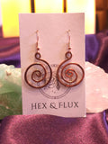 Copper Spiral Earrings