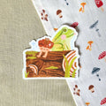 Frog Log Sticker
