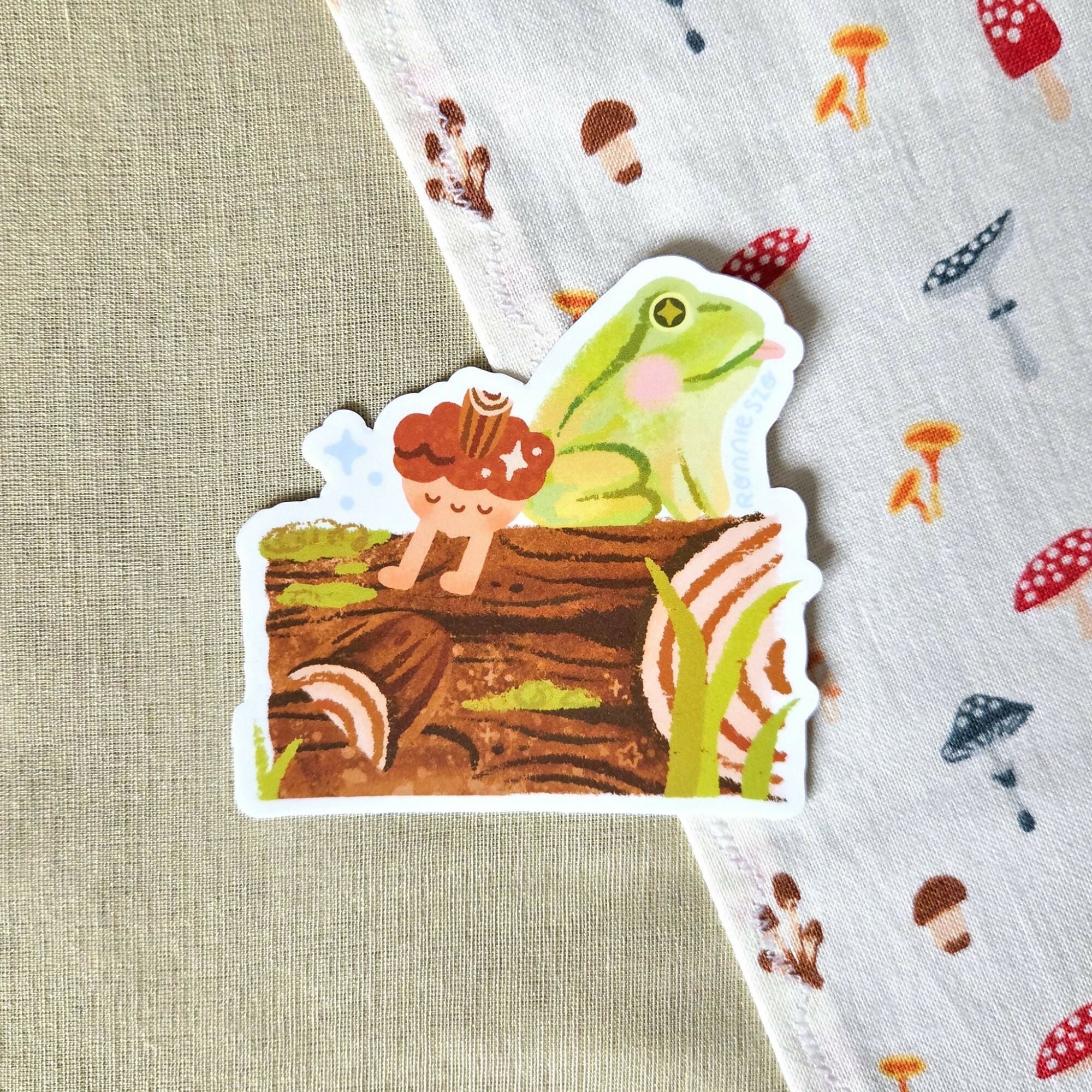 Frog Log Sticker