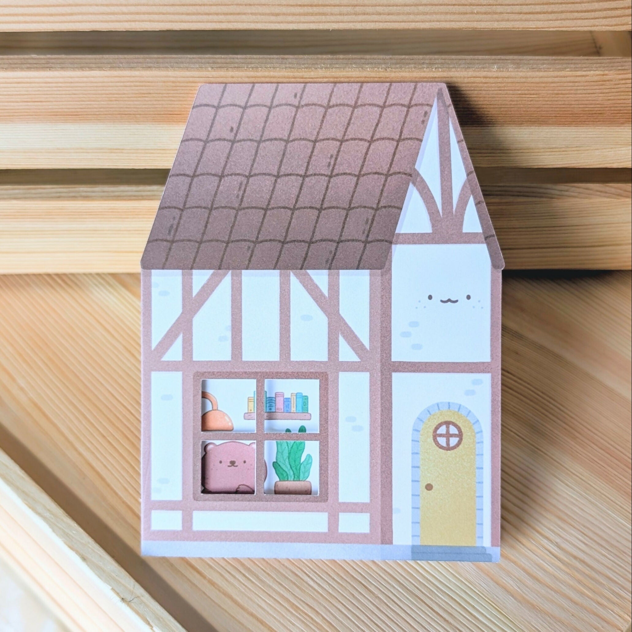 Brown Peekaboo House Greeting Card
