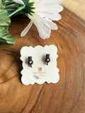 Sparkle Black Cat Studs