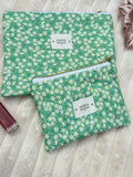 Handmade Quilted Zipper Pouch - Daisy Fields