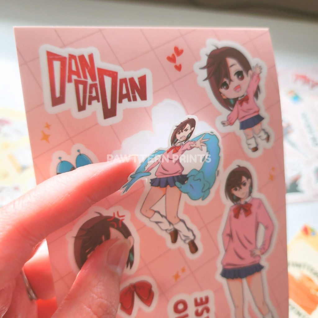 DDD Momo Ayase Fan Art Matte Vinyl Sticker Sheet
