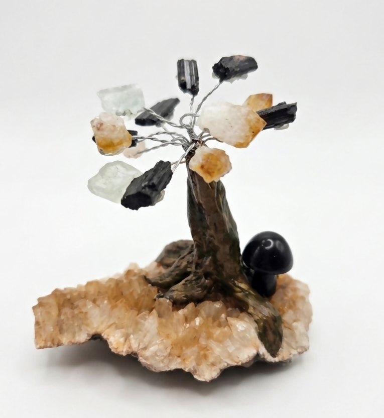 Citrine, Fluorite, Black Tourmaline