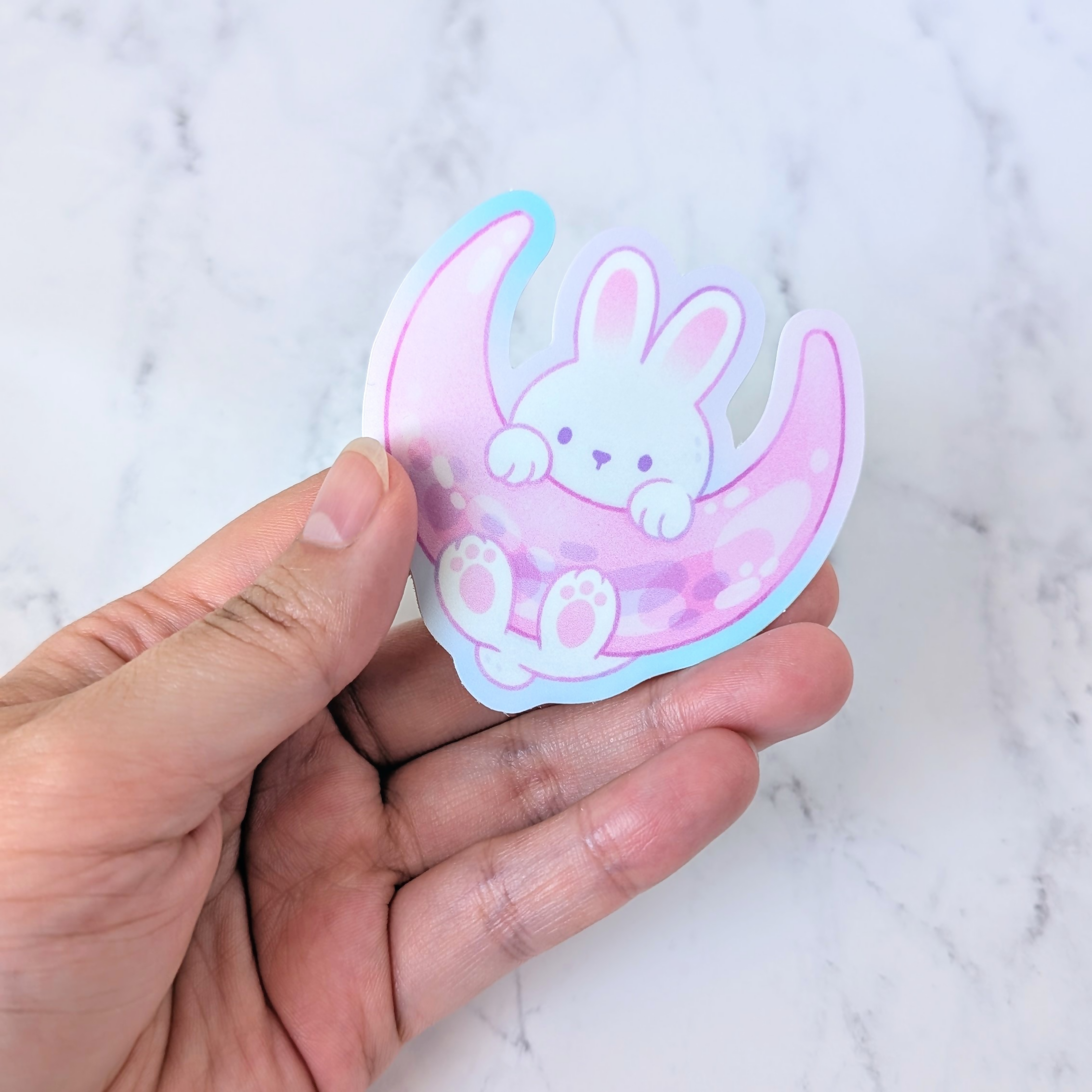 Moon Rabbit Vinyl Sticker