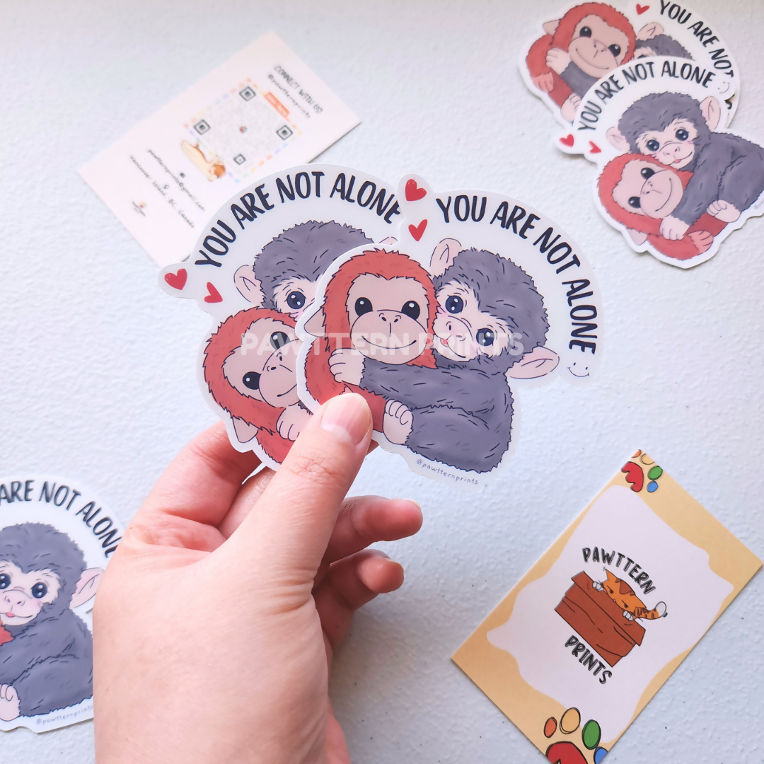 Punch the Monkey Matte Vinyl Die-cut Sticker