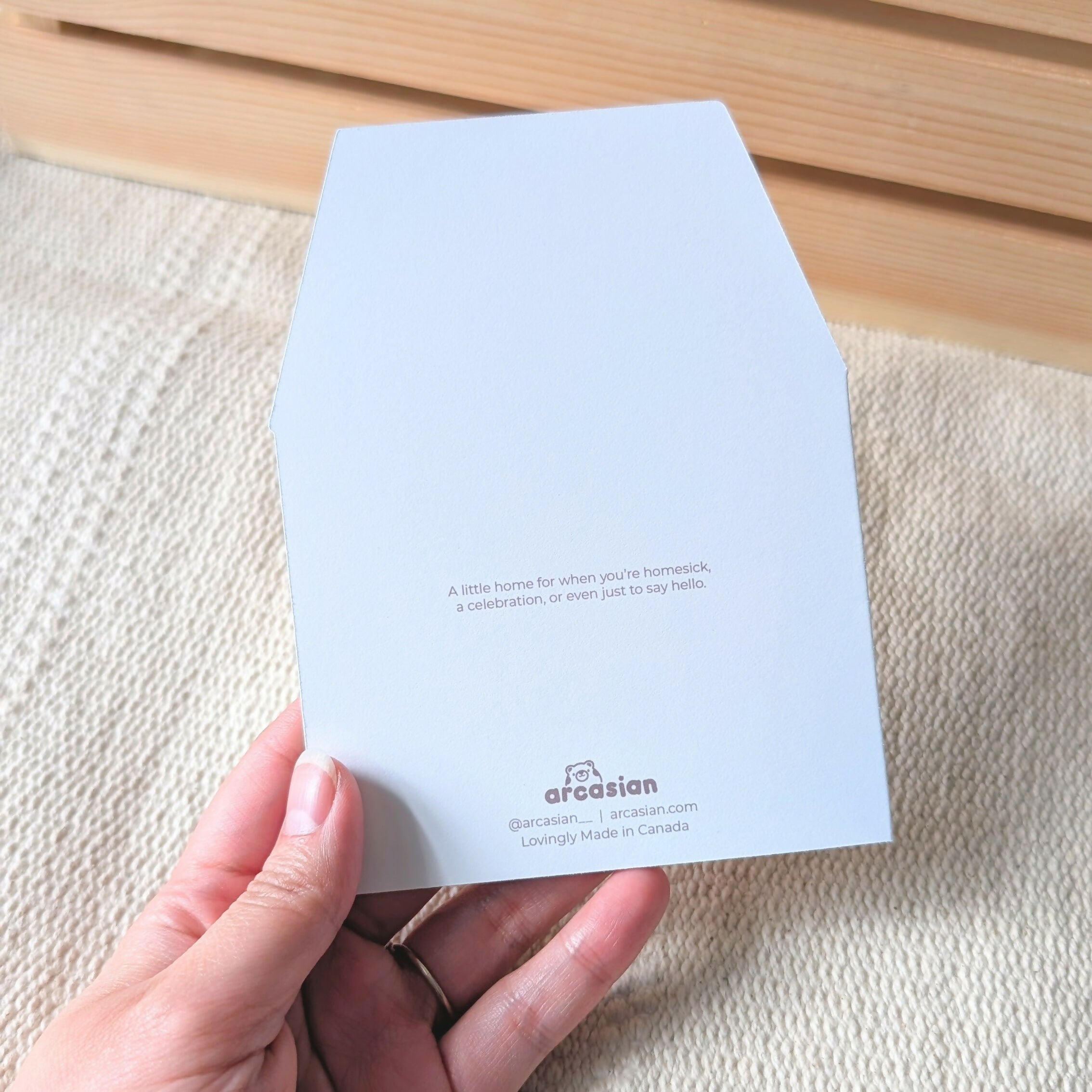 Blue Peekaboo House Greeting Card