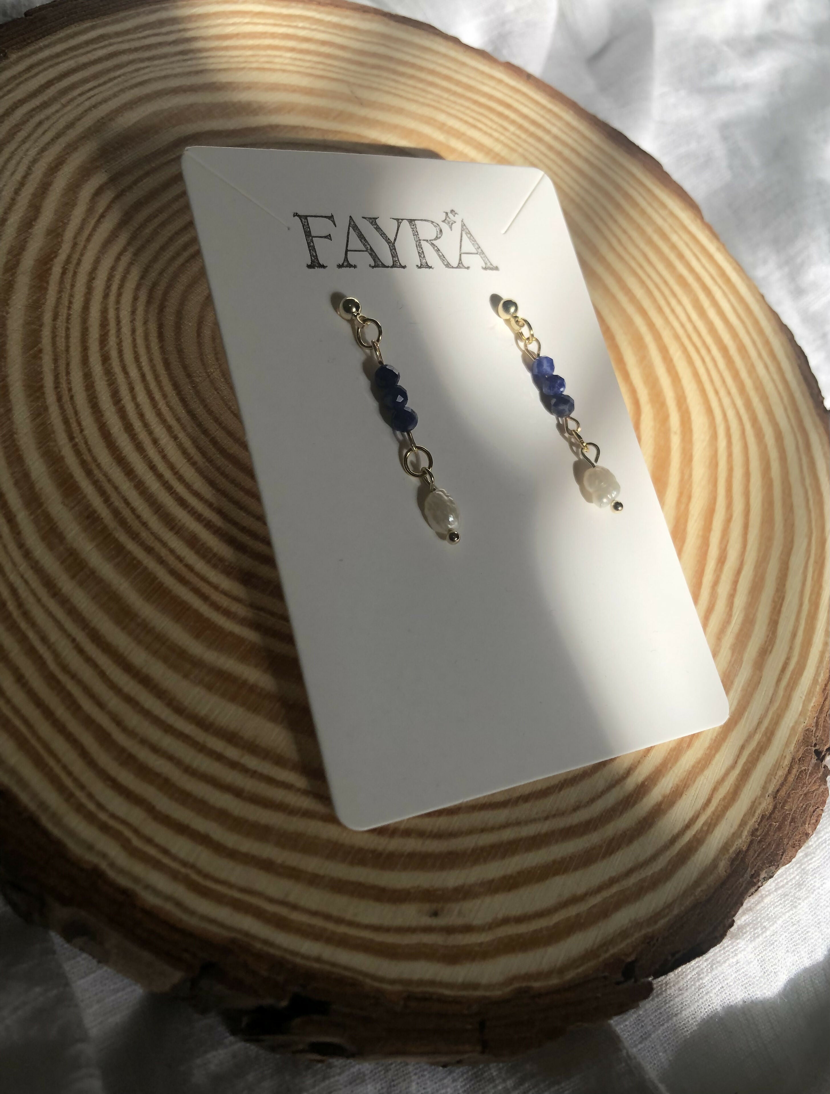Bleu Sodalite Timeless Studs (14K GP)