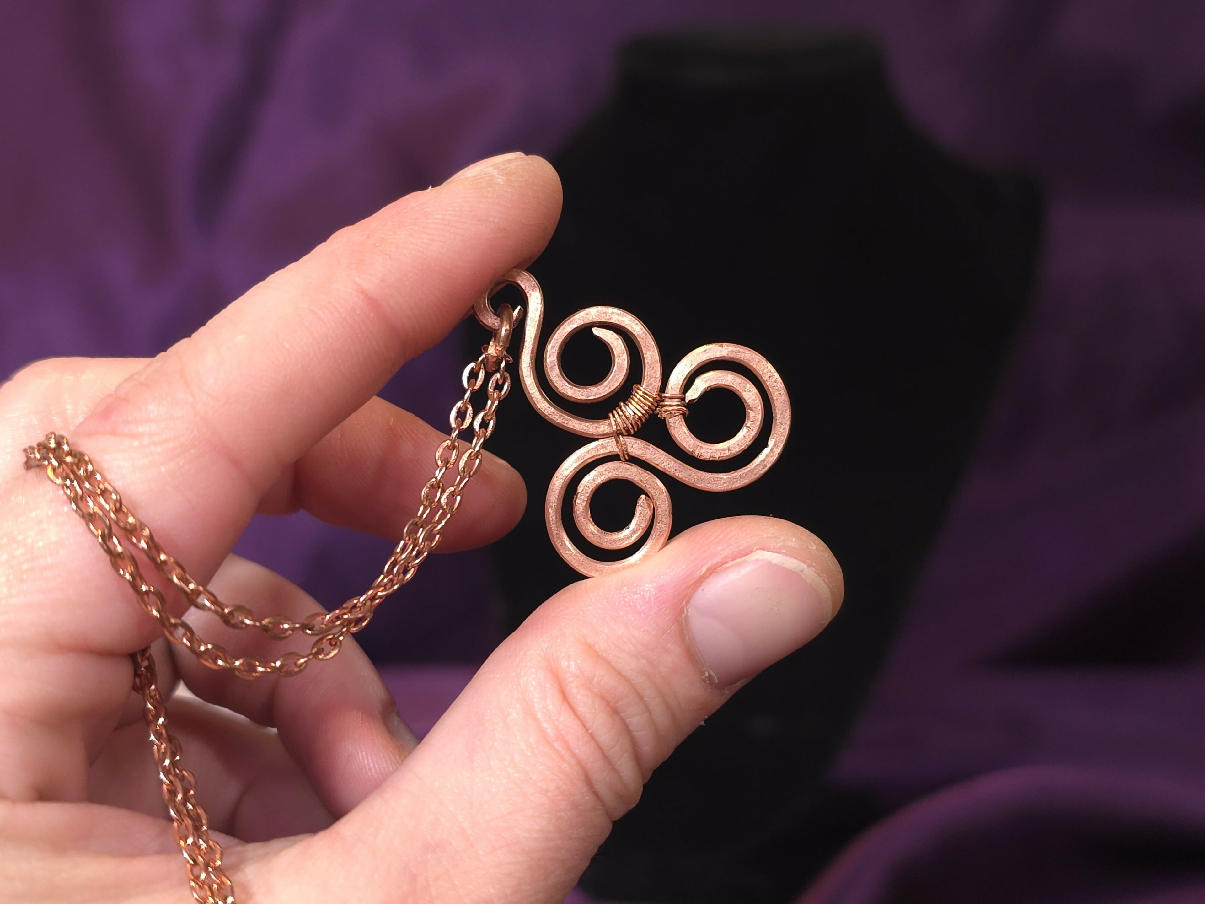 Copper Triskele Pendant
