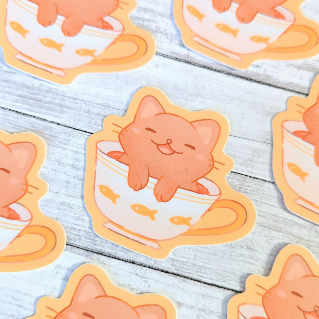 Kit-tea Vinyl Sticker