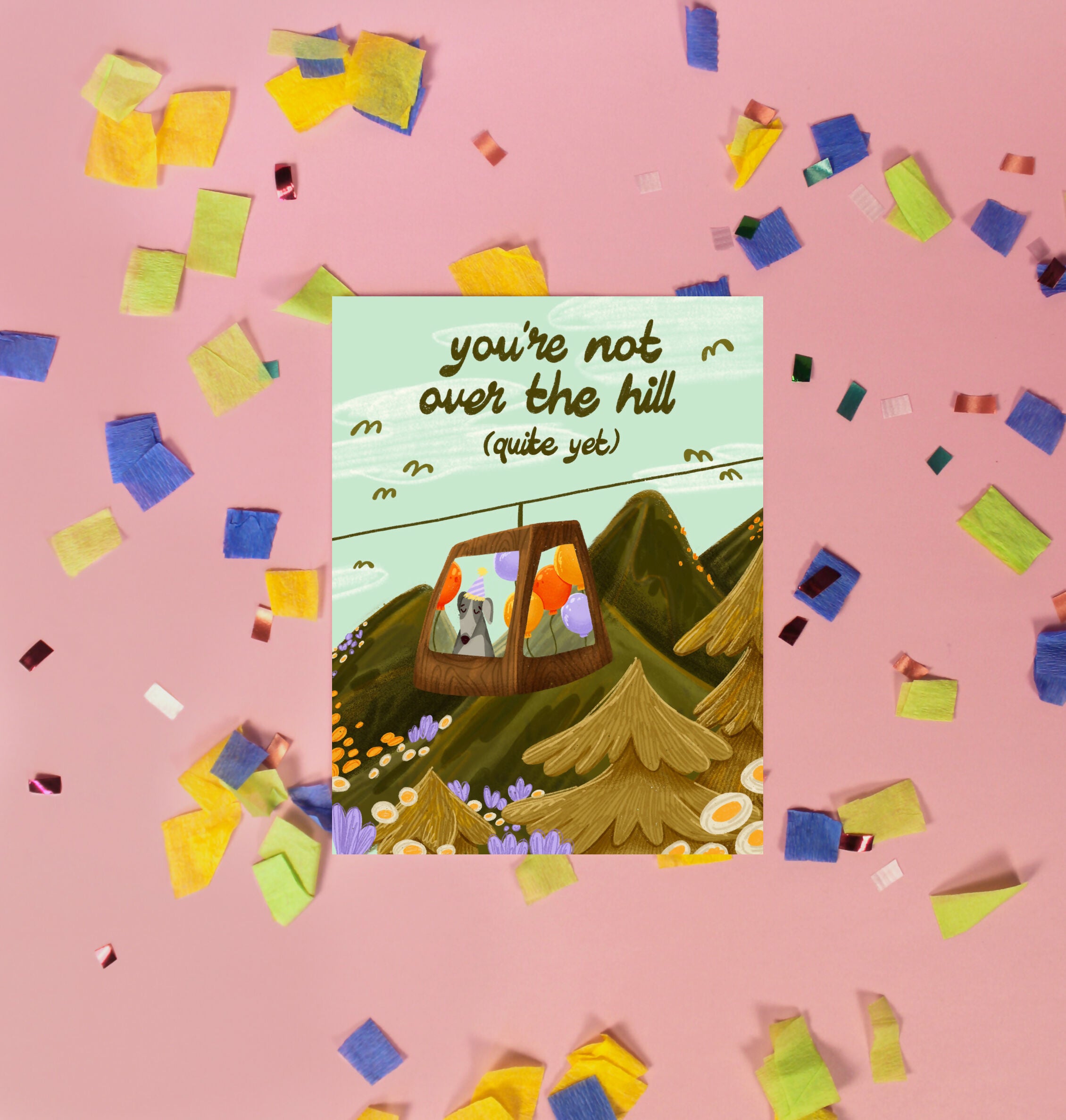 Over The Hill Birthday Card