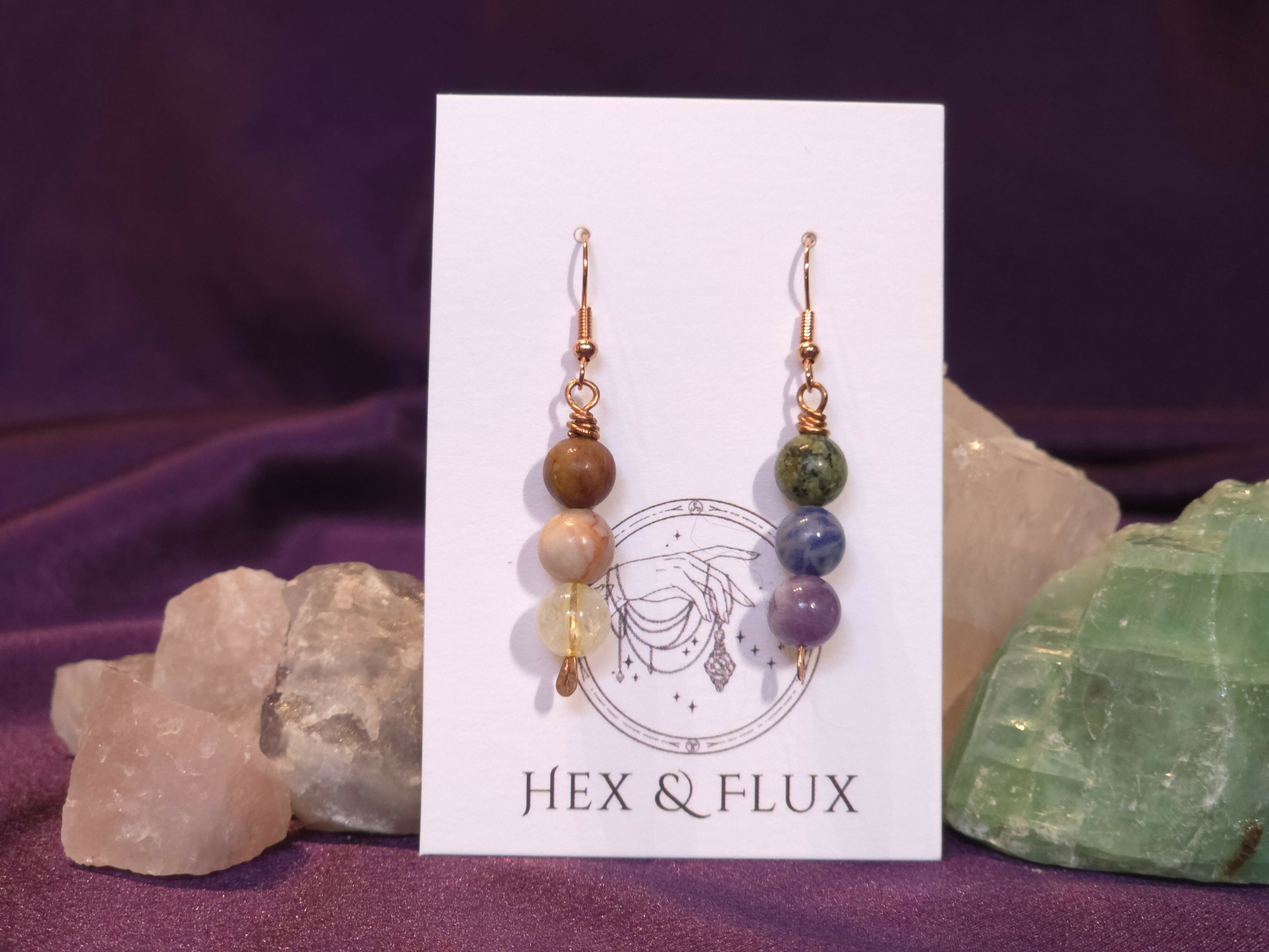 Soft Rainbow Gemstone Earrings