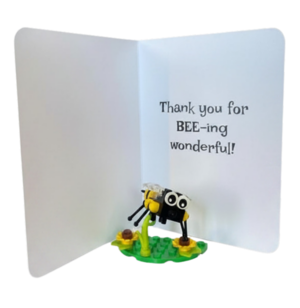 "Thank you for BEE-ing Wonderful!" ~ Card with Lego
