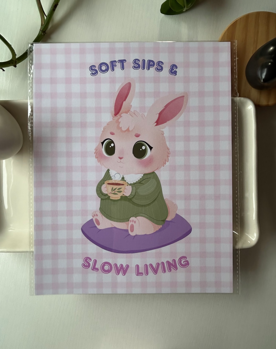 Slow Living - Bunny - Gingham Pink
