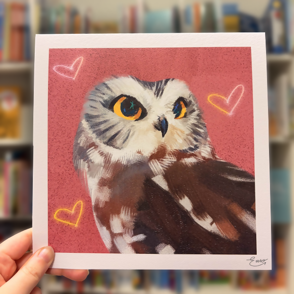 Sassy Starry Eyed Owl Print